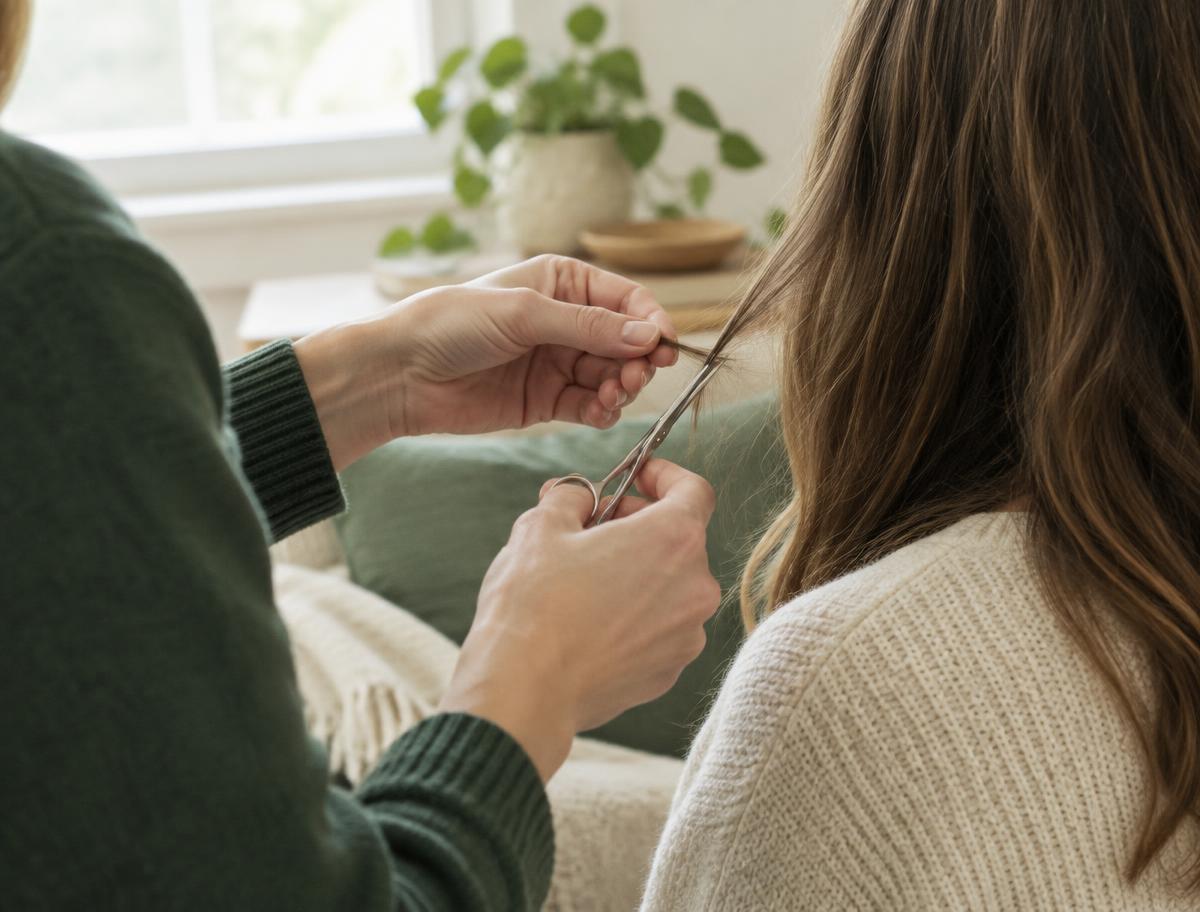 A small hair sample being carefully collected